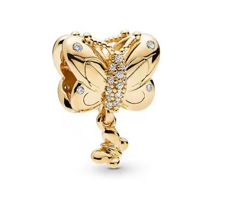 Whimsical Wings Golden Charm