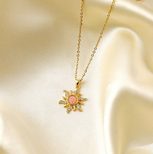 Pink Helios Necklace